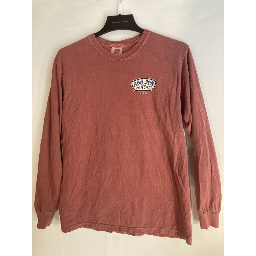 Ron Jon Surf Shop Comfort Colors Long Sleeve Shirt Orlando Faded Pink Red Size M